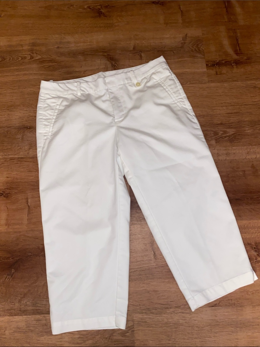 Dockers White Women's Capri Pants with Front Pocket Detail